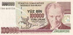 7. Emisyon I90 Serisi Seri Sonu 100.000 Türk Lirası