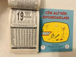 19 Şubat 2018 hediyelik orijinal Türkiye takvim yaprağı (Cin Ali kitabı hediyeli:)