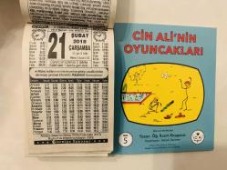 21 Şubat 2018 hediyelik orijinal Türkiye takvim yaprağı (Cin Ali kitabı hediyeli:)