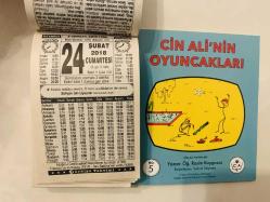 24 Şubat 2018 hediyelik orijinal Türkiye takvim yaprağı (Cin Ali kitabı hediyeli:)