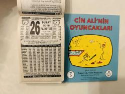 26 Şubat 2018 hediyelik orijinal Türkiye takvim yaprağı (Cin Ali kitabı hediyeli:)