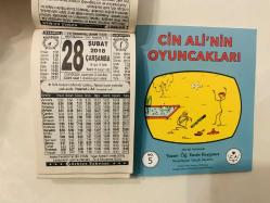 28 Şubat 2018 hediyelik orijinal Türkiye takvim yaprağı (Cin Ali kitabı hediyeli:)