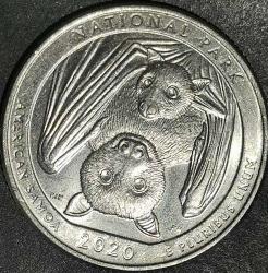 AMERİKA  2020  P  25 CENT    HATIRA   NATIONAL PARK