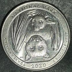 AMERİKA  2020  D     25 CENT    HATIRA   NATIONAL PARK
