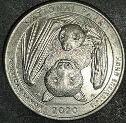 AMERİKA  2020  P    25 CENT    HATIRA   NATIONAL PARK
