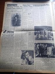 Vatan Gazetesi - 14 Kasım 1954 - Yılda Bir Lira Maaşlılar Yazan Ahmet Emin Yalman Köşe Yazısı - Ticari Krediler Suiistimalini Önleyici Tedbirler Alındı -  Başvekil Adnan Menderes Dün Hint Heyeti İle Görüştü - Yunanistan Çok Mühim Bir Siyasi Buhran Arifesinde - Vali Armenia Kim Adlı Yurttaşların Polislerin Dayak Attığını Teyit Etti - Mükerrem Sarol'un Evi Satılabilir Mi Satılamaz Mı - Fransız Moda Kralı Jacques Fath Öldü - Beşiktaş Beykoz'u 4 3 Yendi - Galatasaray İstanbulspor'u 4 1 Yendi - Fransız Boksörü Charles Humez Orta Siklet Avrupa Boks Şampiyonu Oldu - Hüseyin Fatimi Niçin İdam Edilmiş - Arnold Toynbee'nin Tarih Felsefi Yazan Niyazi Berkes Yazı Dizisi - Geçmişte Bugün Fulton Ve İlk Buharlı Gemi Yazan Feridun Fazıl Tülbentçi - Rusya 23 Devlete Nota Verdi - Osmanlı Tarihinden Sayfalar Napolyon Bonapart Bir Osmanlı Paşası Olabilirdi Yazan Feridun Fazıl Tülbentçi -  Uçan Dairelere Karşı Yeni Bir Nazariye Ortaya Atıldı - Sinema Tenkidleri Yazan Oktay Akbal - Gripin - Cemiyet Hayatı