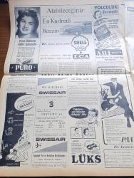 Vatan Gazetesi - 7  Kasım 1954 - Türkiye'de Hürriyet Yazan Ahmet Emin Yalman Köşe Yazısı - Cezayir'de Milliyetçi Bir Parti Kapatıldı - Ahmet Emin Yalman'ın Times De Çıkan Bir Mektubu -  Celal Bayar Ve Adnan Menderes'in Seyahati - Muhtar Seçimi Bugün Yapılıyor - İstanbul'da 265 Köy Ve 287 Mahallenin Muhtarlarıyla İhtiyar Heyetleri Seçilecek - Üç Suni Kereste Fabrikası Kurulacak - 2,5 Milyonluk Bir Vergi Kaçakçılığı Tesbit Edildi - Otomobil Sevdası Yazan İsmail Ateş Yazı Dizisi - Antalya'da Sinema İçinde Salavat - Makarios'a Göre Kıbrıs'ta Ancak 200 Komünist Varmış - Meksika Hava Alanında Öpüşenler İçin Oda Ayrıldı - İsrail'den Türkiye'ye Satılan Çatal Ve Kaşık - Osmanlı Tarihinden Sayfalar Arkadaşlarıyla Beraber Patrona Halil'in İdamı Yazan Feridun Fazıl Tülbentçi Yazı Dizisi - Kleopatra Yazan Emil Ludwig Yazı Dizisi - Eli Yüzü Düzgün Bir Film Tehlikeye Doğru - Kader Feneri Yazan Jean Martet Yazı Dizisi - Shell - Pan American - Film Yıldızı Neriman Köksal Fotoğraf