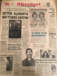 HÜRRİYET GAZETESİ 26 ŞUBAT 1966 YIL :18 SAYI :6404--Bütün Almanya Bir Türkü Arıyor --İhtilalden sonra Gana halkı ,içki içip  sokaklarda dans ediyor --Endonezya  da da ihtilal havası esmeğe  başladı ---İhtilalin kana buladığı Şam sokaklarını dün  itfaiye  arabaları yıkadı ---Suphi Baykam ın oğlunun sergileri için  yüzbinler sarf edilmiş ---Memurlar  Mart Maaşlarını  Zamlı Alamıyor --Katilin yedi ,maktülün  ise  dört çocuğu var --Üç sene de yapılan 124 grevle  330 bin  879 iş günü  kaybedildi ---Haşim İşcan  ın emekliye sevki kararı  kaldırıldı ---Brükselin  ortasında  bir polis öldürüldü ---Yaz  sezonu Ege  da ki oteller de hiç yer kalmadı ---İstanbulspor -Beykoz karşılaşıyor --Şeref :Hem Fenerbahçe ye hem de bana yazık oluyor --Galatasaray ı sakat olan futbolcuları  düşündürüyor ---Komedi filmlerine veda ---İşte  senelerden  beri aradığım  adam bu --Ajda nın 2500 liralık robu hayranlarının elinde kaldı --Suphi Baykam ın oğlunun sergileri için  yüzbinler sarf edilmiş --