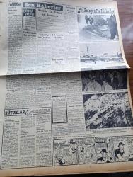 Vatan Gazetesi - 18 Eylül 1954 - İmtihan Kurbanları Yazan Ahmet Emin Yalman Köşe Yazısı - Tunçbilek Santralının Temeli Dün Atıldı -  Adnan Menderes Afyon Çimento Fabrikası Temeline Harç Koyarken Fotoğraf - John Foster Dulles Adenauer Ve Anthony Eden Anlaştılar - Kıbrıs Heyeti Londra'da Temaslara Başladı - Amerika İle Güney Kore Münasebetleri Gergin - Kızılay İstanbul Temsilcisi Dr. Faruk Sangut - Hindistan'da Yeni İnkılap Hamleleri - Soğuk Harbin İlk Mağlubu Fransa Mı Yazan Orhan Arıman - Bu Toprak Uyanacaktır Yazan Muzaffer Buyrukçu Yazı Dizisi - Komünist Çin Formoza İçin Hazırlanıyormuş - Fotoğraflarla Haberler - Celal Bayar'la Yugoslavya'da Yazan Tunç Yalman Yazı Dizisi - Kleopatra Yazan Emil Ludwig Yazı Dizisi - Lizbon'da 15.000 Kişinin Seyrettiği Bir Boğa Güreşi - Kıbrıs'ın Fethi Yazan Feridun Fazıl Tülbentçi Yazı Dizisi - Kader Feneri Yazan Jean Martet Yazı Dizisi - Boğaziçi'nin İffetini Korumuş Tek Köşesi Vaniköy - Yahudi Aleyhtarı Dernekçiler - 1956 Melbourne Olimpiyatları