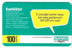 Efemera - K = TURKCELL * MUHABBET KART - 500 KONTÖR - SERT KARTON - TEMİZ - kitantik - kitaLog
