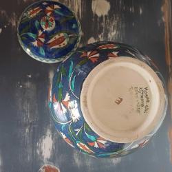 Huzur Çini Seramik Küp,Kapakli,El boyama,Kusursuz