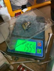 Damla kehribar taşlı gümüş yüzük