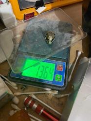 Damla kehribar taşlı gümüş yüzük