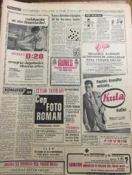 HÜRRİYET GAZETESİ 8 EYLÜL 1968 YIL :21 SAYI :7316--Genç öğrencinin cesedi dondurulup saklandı --Dağa çıkan Hamido dan jandarmaya mektup var ---90 santimlik Mehmet ,aynı boydaki kardeşine iş arıyor --1968 Ege Güzeli Esin Amerikalı ile evlendi ---Alman Başbakanı Kiesinger  Bugün İstanbul a geliyor --Kelliği tedavi etmek için yeni bir  metot ---Demirel  Bartın da kimse açıkta kalmayacak dedi ---Kocası dururken  köpeğine  80 bin lira miras bıraktı ---İkinci Ligin 3 Haftasında 36 Takım Karşı Karşıya Geliyor --Beşiktaş Eskişehir i 1-0 Yendi --Fenerbahçe çim sahaya alışmak için Konya İd . Yurdu ile oynuyor --Türkiye Yüzme Şampiyonası Devam Ediyor --Çobanisa  köyünde Türkiye nin en geniş futbol takımı kuruldu --Binicilik ekibimizin  çalışmaları hızlandı ---Genç Güreşçiler ilk günde 10 yenilgi aldılar ---Balkan Tıp Birliği Kongresi Sona Erdi --Yunanistan da 20 kişi tutuklandı ---Kadirli cinayetinin esrar perdesi kalmadı --