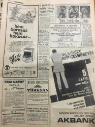 HÜRRİYET GAZETESİ 3 EKİM 1968 YIL :21 SAYI :7341--Hamido AP den ihraç edilecek --Boykot yapan öğrencilerin bursu kesildi --Otomobille  çarpışan motosiklette ki güzel hostes öldü ,arkadaşı komada --Kamyon -kamyonet çarpıştı :5 ölü --Karısını ve çocuğunu öldüren genci kayınpederi kurşunladı ---Aşka gelen sarhoş misafirini  öldürdü --İbrahim Ural Ankara Emniyet Müdürü Oldu ---Küçük sandalla  Rodos tan Midilli ye  kaçan Yunanlı genç ,aşk  uğruna Müslüman oluyor ---İsveç hastanelerinde  aşk odaları kurulacak ---17 Yaşında bir kız kendisini  kaçırmak isteyeni öldürdü --Göztepe ve Fenerbahçe tur atladı --Beşiktaşlılar  İstanbul seyircisini birleşmeye davet etti --Adana lig  takımları zor durumda  kaldı --18 Yaşındaki kız  bir genci öldürdü --Sakat  işçi kendine göre bir oto kantar yapmış--Efes otelinde kaybolan  yüzük  polise iş çıkardı --Yalınayak soygun yapan iki kişi gece yakalandı ---Bir ticarethanenin  kasası parçalandı ---Avans Kanunu Tasarısı Yarın Görüşülecek ---
