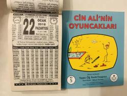 22 Ocak 2018 hediyelik orijinal Türkiye takvim yaprağı (Cin Ali kitabı hediyeli:)