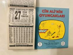27 Ocak 2018 hediyelik orijinal Türkiye takvim yaprağı (Cin Ali kitabı hediyeli:)