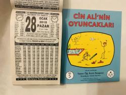 28 Ocak 2018 hediyelik orijinal Türkiye takvim yaprağı (Cin Ali kitabı hediyeli:)