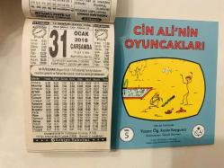 31 Ocak 2018 hediyelik orijinal Türkiye takvim yaprağı (Cin Ali kitabı hediyeli:)