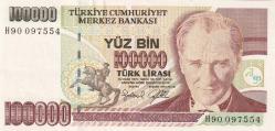 7. Emisyon H90 Serisi Seri Sonu 100.000 Türk Lirası
