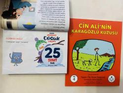 25 Şubat 2025 hediyelik orijinal Diyanet Çocuk takvim yaprağı (Cin Ali kitabı hediyeli:)