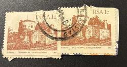 Güney Afrika Pulu - South Africa Stamp - Mektup Zarfından Kesilmiş / Postadan Geçmiş İkili Pul Filateli - OLD PROVOST 1982, 1 PARA - YABANCI PULLAR, NOSTALJİK DOĞUM GÜNÜ HEDİYESİ