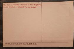 PC.476 İSTANBUL BOĞAZ GİRİŞİ PANAROMİK GÖRÜNÜM OSMANLI DÖNEMİ POSTA KARTI TÜRKİYE TURİZM BANKASI A.Ş. GRAVÜR BASKI