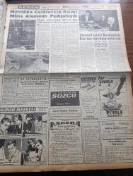 Akşam Gazetesi - 16 Aralık 1960 - Dün Saat 13,50 de Yugoslav Tankeri Peter Zoraniç Müthiş Bir Şekilde İnfilak Etti - Uçakla Petrol Söndürme Ekibi Getirildi - İnfilaktan Evlerin Camları Kırıldı - Zonguldak Kozlu Kömür Ocaklarında Grizu Faciasında Fotoğraflar - Hülagünün Gözdesi Çizen Suat Yalaz - Doğunun Kalkınması Yazan Müşerref Hekimoğlu Köşe Yazısı - Bugün Bu Gece İstanbul Etkinlikleri - Mevlana Celaleddin Rumi Mana Âleminin Padişahıydı - Günah Maskesi Aşk Ve His Romanı Resimleyen Remzi - Diyanet İşleri Başkanlığı Kuranı Tercüme Ettiriyor - Dolce Vita Canlandırıldı - Bize Barbaroslu Derler Yazan Çizen Ratip Tahir Burak - Gölgeler Ve İnsanlar Yazan Victoria Holt Yazı Dizisi - Ahmet Salih Korur Alparslan Türkeş'i İtham Etti - Burç Falınız - Federasyon Ecnebi Hakeme İzin  Vermedi - Metin Oktay Dün Hafif Bir Antrenman Yaptı - Fenerbahçeliler Can Bartu Hakkında Kati Konuştu Oynayamaz - Basketbolda Budapeşte Turnuvasında Katılacağız - Osman İncili Spor Köşe Yazısı - Merkez Hakem Komitesi