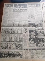 Akşam Gazetesi - 15 Ekim 1960 - 10 Yılın Hesabını Vermek Üzere Dün Yüksek Adalet Divanı Huzuruna Çıkan Celal Bayar Adnan Menderes Ve Kabine Arkadaşları Fotoğraf - Adnan Menderes Konuşma Ve Akli Melekem Bozuldu 24 Saat 4 Duvar Arasında Olmak Kolay Değil Dedi - Ratip Tahir Burak'ın Fırçasından Başsavcı Altay Ömer Egesel Ve Yardımcılarından İkisi - Köpek İçin Celal Bayar İle Nedim Ökmen Sorguya Çekildi - Kızkulesi Kahramanı Çizen Suat Yalaz - Milli Birlik Ve Duruşmalar Yazan Müşerref Hekimoğlu Köşe Yazısı - Günah Maskesi Aşk Ve His Romanı Resimleyen Remzi - 9.30 Da Tahliye Edilen Necip Fazıl Kısakürek İse Dışarı Çıkmadan Yine Tevkif Edildi - Geyşa'nın Hatıra Defteri Yazan Kimiko Omura Yazı Dizisi - Kenterler Ve Evdeki Yabancı - Bize Barbaroslu Derler Yazan Çizen Ratip Tahir Burak - Kont Senlibenli - Nazlı İle Hamza Karikatür - Beşiktaş Kulübü Reisi Hakkı Yeten Gençlerbirliğini Yeneceğiz Dedi - Basketbol Ve Voleybol Ligi Bugün Başlıyor - At Yarışları Tahminleri - Adnan Menderes Titriyordu