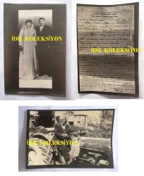 BARIŞ MANÇO'NUN SARI ÇİZMELİ MEHMET AĞA ŞARKISINA KONU OLAN MEHMET AĞA'NIN TIPKI BASIM FOTOĞRAFLARI ve NÜFUSA KAYDIYLA İLGİLİ BELGENİN ÇEKİLMİŞ FOTOĞRAFI, 3 ADETTİR, 2 ADET TIPKI BASIM FOTOĞRAF ve 1 ADET KOPYA BELGE - MEHMET AĞA'NIN BÜYÜK OĞLU HÜSEYİN SARIÇİZMELİ - 17 x 12 cm EBADINDA