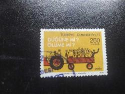 Postadan Geçmiş Pul Filateli - Damgalı - DÜĞÜNE Mİ? ÖLÜME  Mİ?  250 KURUŞ - Türkiye Cumhuriyeti 1978