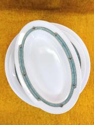 VINTAGE HARMONIA CRIVISA MADE IN SPAIN 15 ADET SÜT TAŞ OPAL CAM TABAK