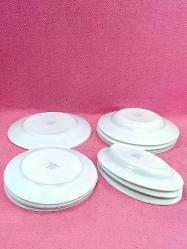 VINTAGE HARMONIA CRIVISA MADE IN SPAIN 15 ADET SÜT TAŞ OPAL CAM TABAK