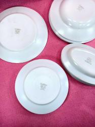 VINTAGE HARMONIA CRIVISA MADE IN SPAIN 15 ADET SÜT TAŞ OPAL CAM TABAK