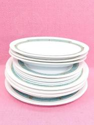 VINTAGE HARMONIA CRIVISA MADE IN SPAIN 15 ADET SÜT TAŞ OPAL CAM TABAK