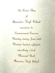 Atascadero High School - Açılır davetiye