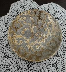Vintage Altın Yaldızlı Dekoratif Tabak