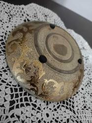 Vintage Altın Yaldızlı Dekoratif Tabak