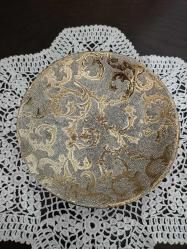 Vintage Altın Yaldızlı Dekoratif Tabak