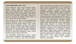 2022 - Adnan Menderes Gümüş Hatıra Parası - Darphane - sertifikalı