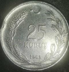 TÜRKİYE   1963    25  KURUŞ