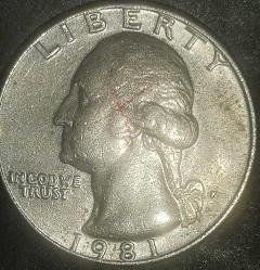 AMERİKA 1981  25 CENT ÇEYREK DOLAR