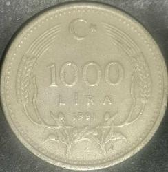 TÜRKİYE 1991 1000 LİRA