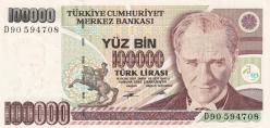 7. Emisyon D90 Serisi Seri Sonu 100.000 Türk Lirası