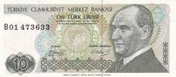 7. Emisyon B01 Serisi Seri Başı 10 Türk Lirası