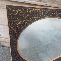 Yuvarlak Ayna ,Siyah ve Gold