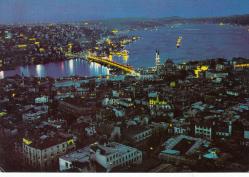 İsİstanbul Yeni Cami Köprü Karaköy Gece Görünümü