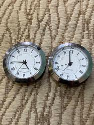 Antika - Eski 2 adet Quartz Pilli çalışır durumda gömme kendin yap saatler çap 35 mm - kitantik - kitaLog