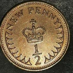 İNGİLTERE 1971  HALF PENNY