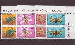 1981 Yararlı Böcekler II 2'li Per  Mnh Lüks Tam Seri Pul
